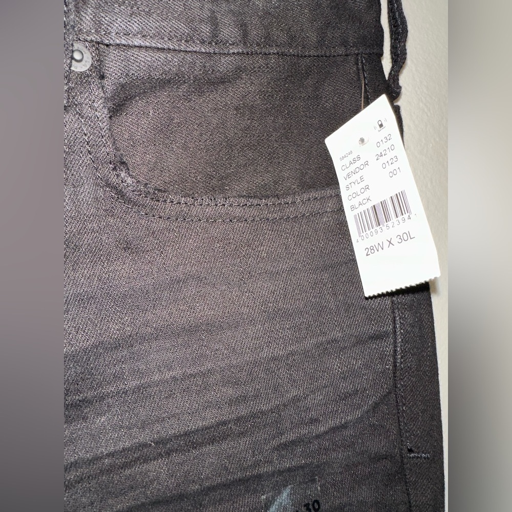 NWT PACSUN black distressed skinny jeans 28x30 stacked skinny - Picture 5 of 11
